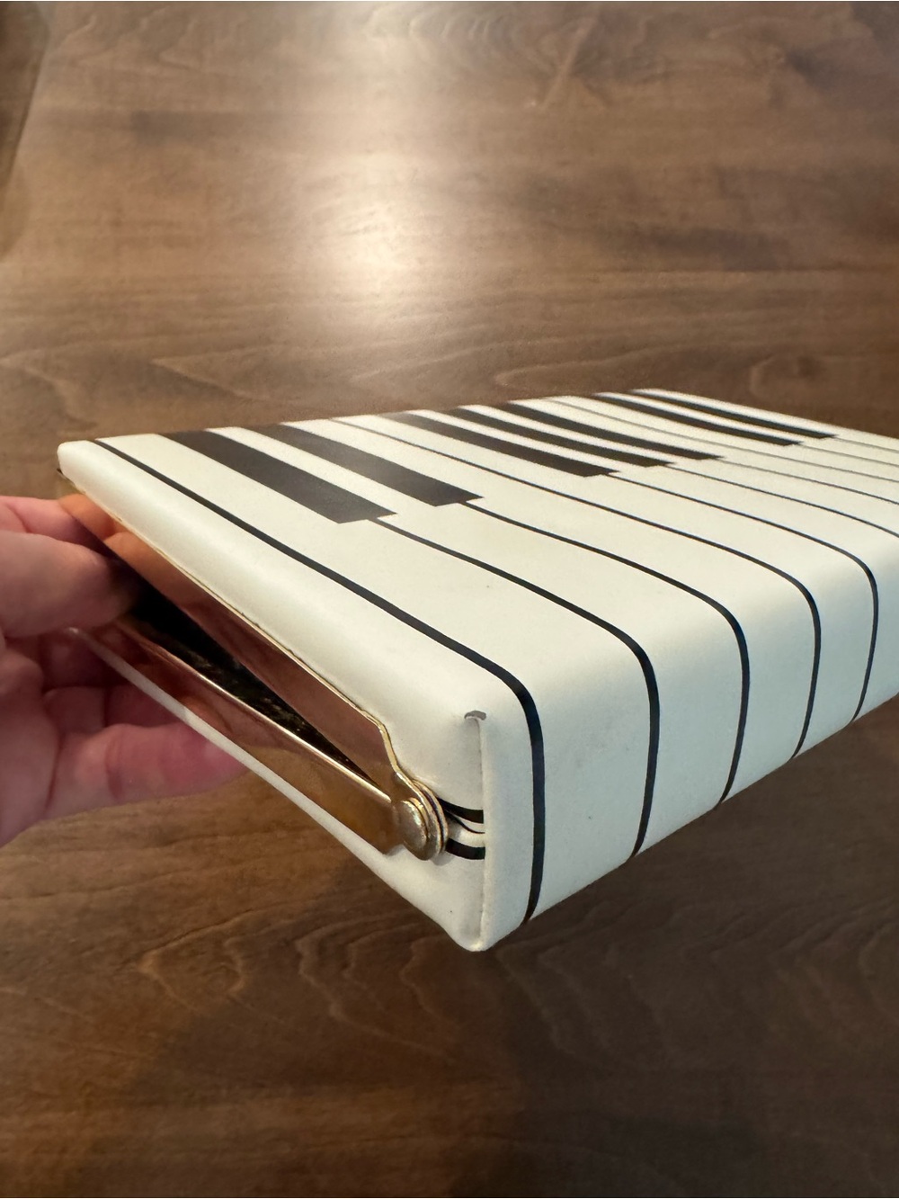 Kate Spade Piano Keyboard Novelty Clutch - Black & White - Picture 4 of 7